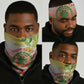 Comoros Neck Gaiter Coat Of Arms Mix Ylang Ylang Flower - African Pride