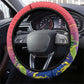 Comoros Steering Wheel Cover Coat Of Arms Mix Ylang Ylang Flower