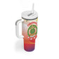 Personalized Comoros Tumbler With Handle Coat Of Arms Mix Ylang Ylang Flower