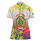Personalized Comoros Women Polo Shirt Coat Of Arms Mix Ylang Ylang Flower