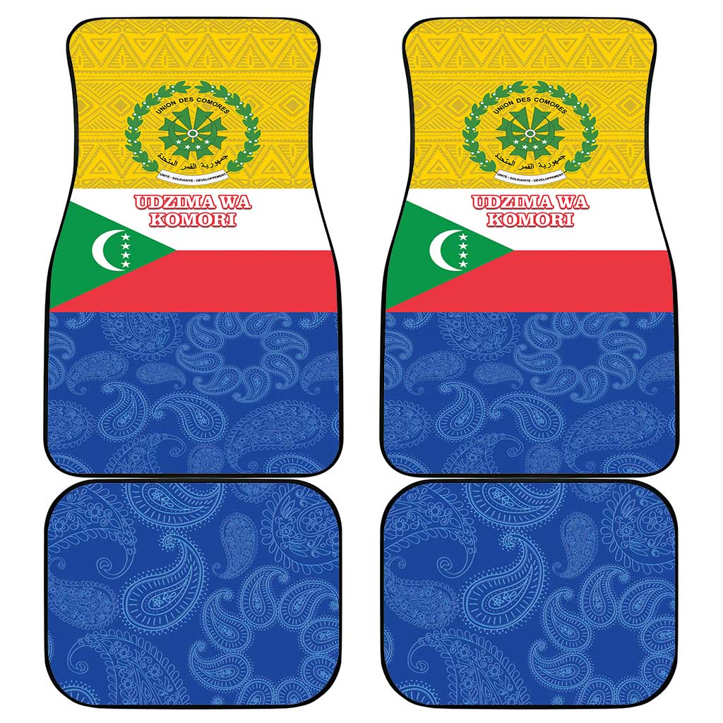 Afro Paisley Udzima wa Komori Car Mats Comoros Is In My DNA