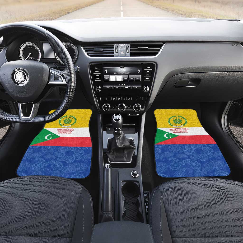 Afro Paisley Udzima wa Komori Car Mats Comoros Is In My DNA