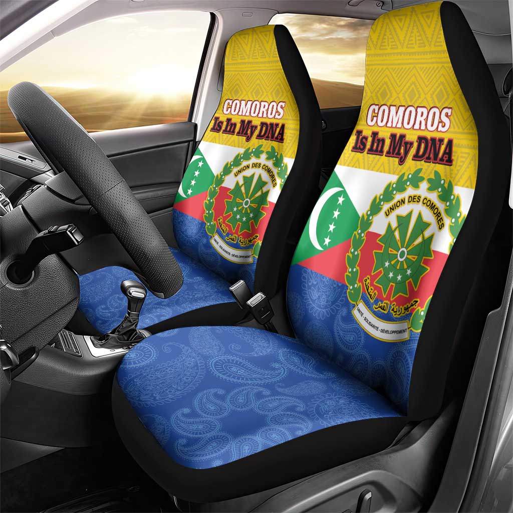 Afro Paisley Udzima wa Komori Car Seat Cover Comoros Is In My DNA