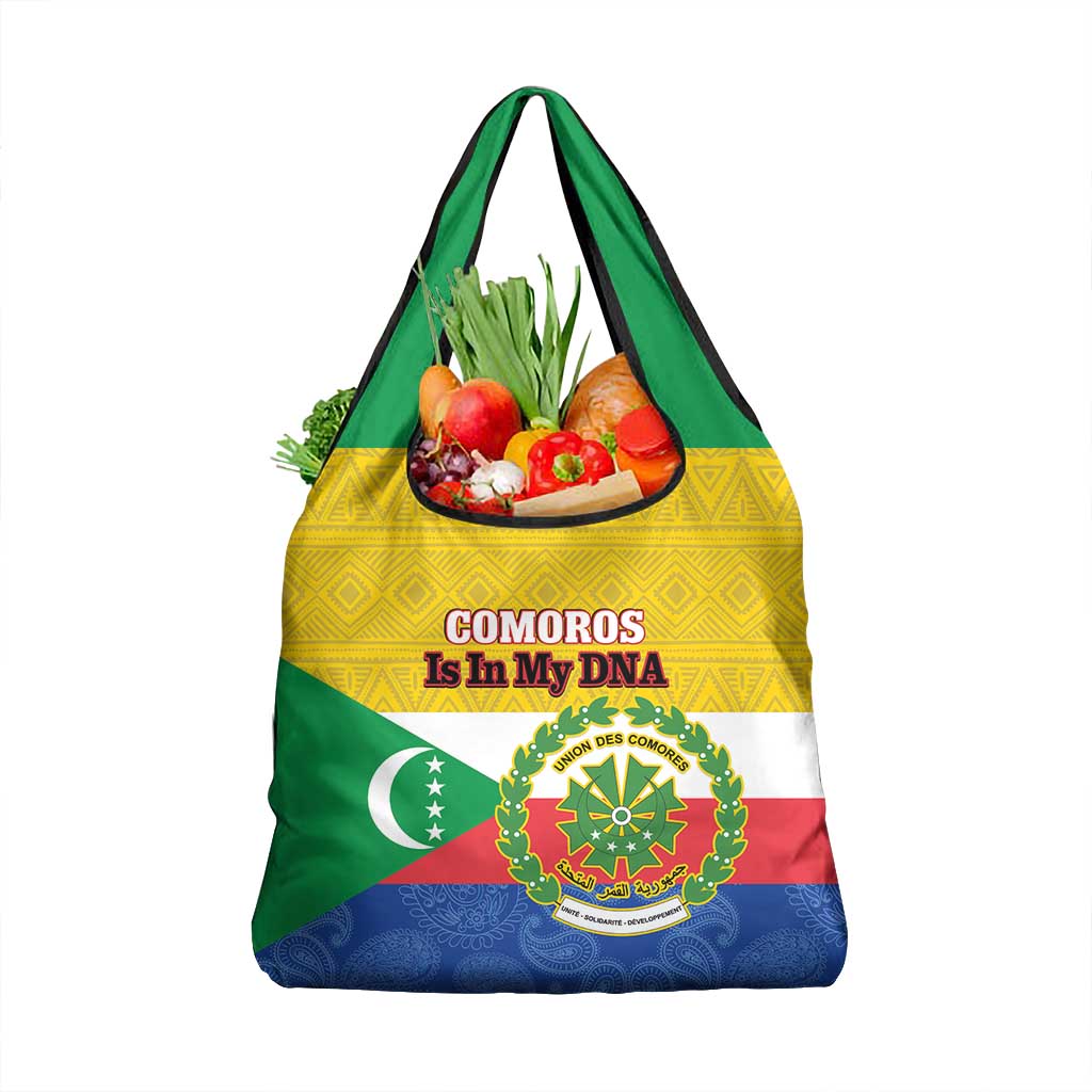 Afro Paisley Udzima wa Komori Grocery Bag Comoros Is In My DNA
