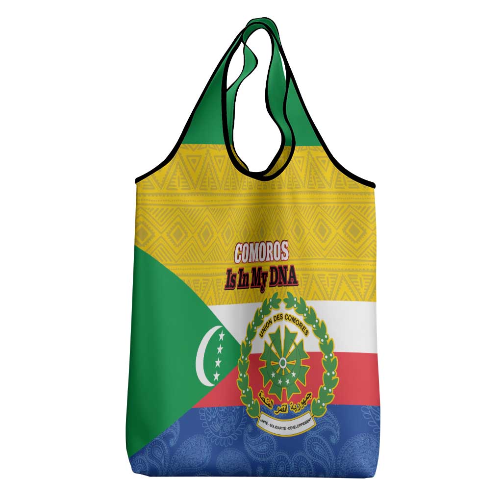 Afro Paisley Udzima wa Komori Grocery Bag Comoros Is In My DNA