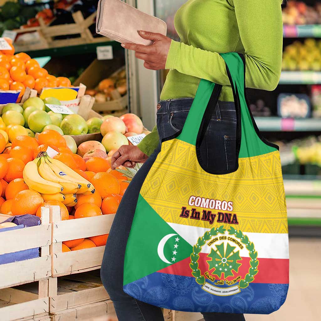 Afro Paisley Udzima wa Komori Grocery Bag Comoros Is In My DNA