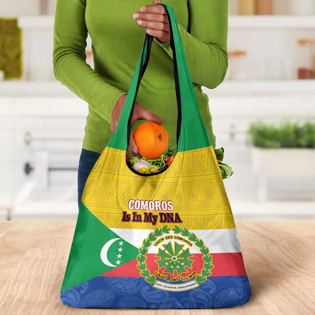 Afro Paisley Udzima wa Komori Grocery Bag Comoros Is In My DNA