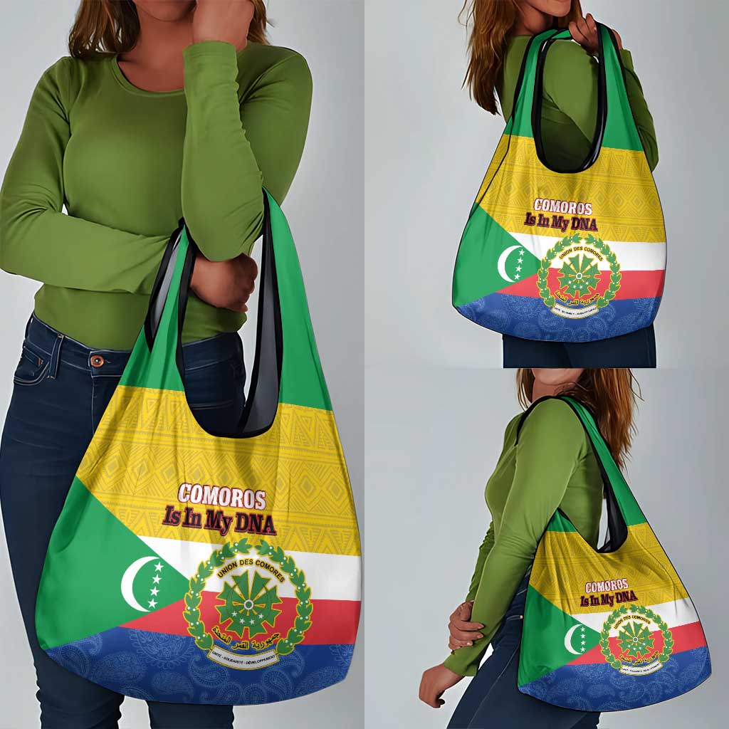 Afro Paisley Udzima wa Komori Grocery Bag Comoros Is In My DNA