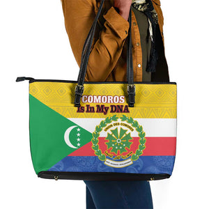 Afro Paisley Udzima wa Komori Leather Tote Bag Comoros Is In My DNA