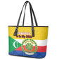 Afro Paisley Udzima wa Komori Leather Tote Bag Comoros Is In My DNA