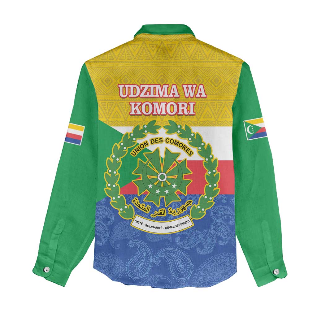 Afro Paisley Udzima wa Komori Women Casual Shirt Comoros Is In My DNA LT14