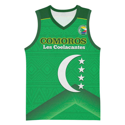 Custom Comoros Football Basketball Jersey Allez Les Coelacantes - African Pride