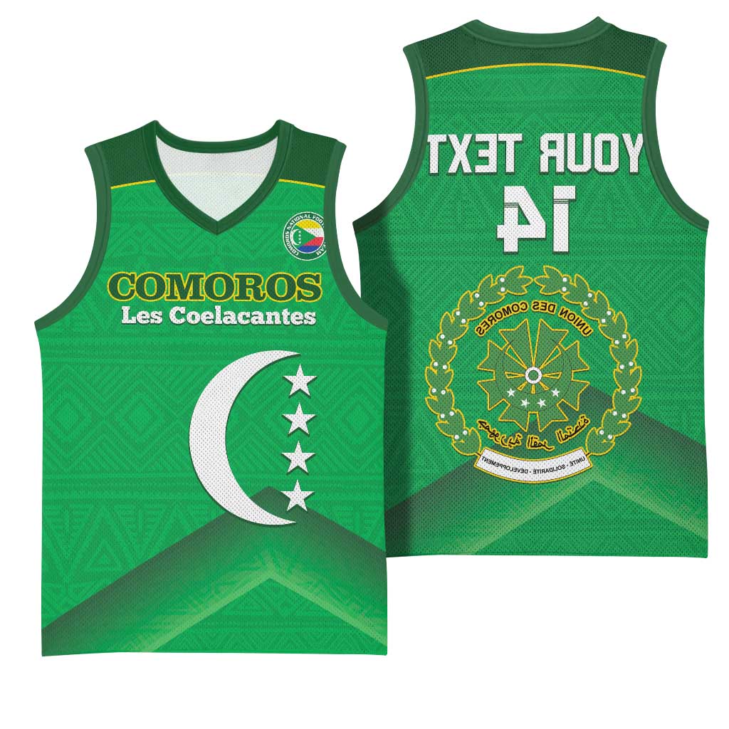 Custom Comoros Football Basketball Jersey Allez Les Coelacantes - African Pride