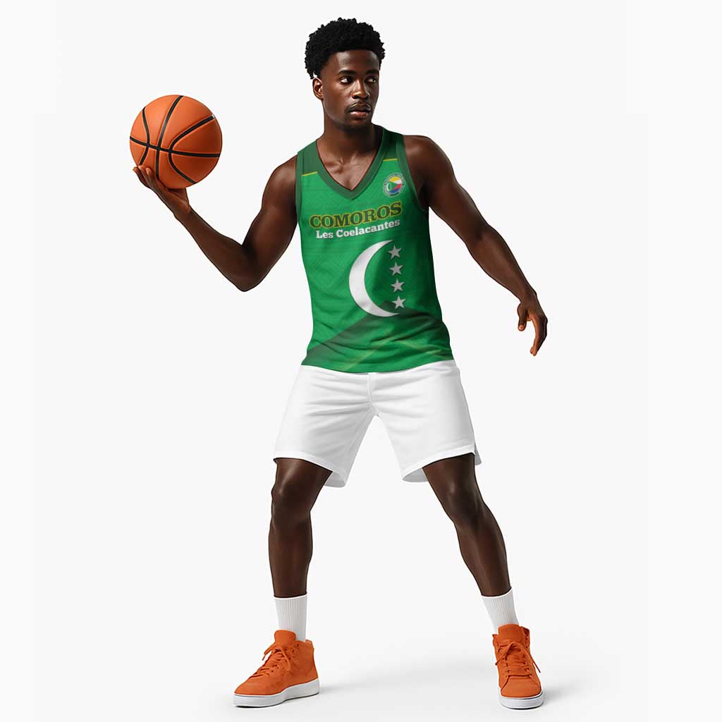 Custom Comoros Football Basketball Jersey Allez Les Coelacantes - African Pride
