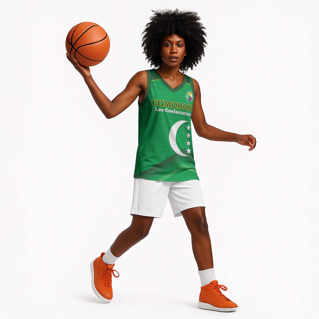 Custom Comoros Football Basketball Jersey Allez Les Coelacantes - African Pride