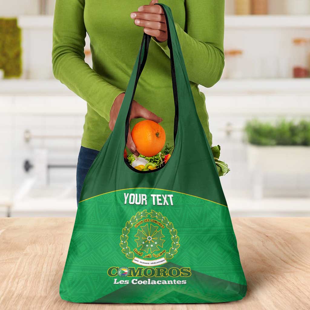 Custom Comoros Football Grocery Bag Allez Les Coelacantes