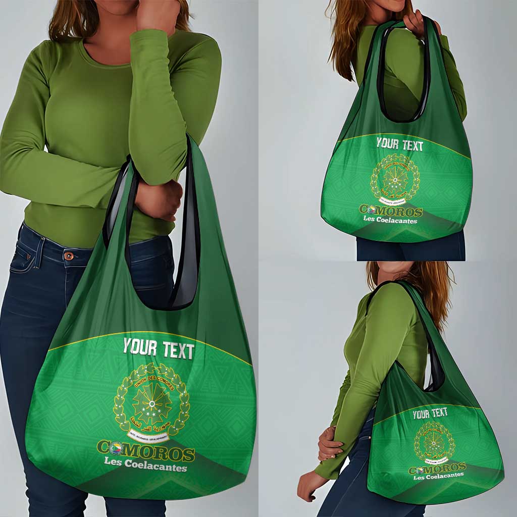Custom Comoros Football Grocery Bag Allez Les Coelacantes