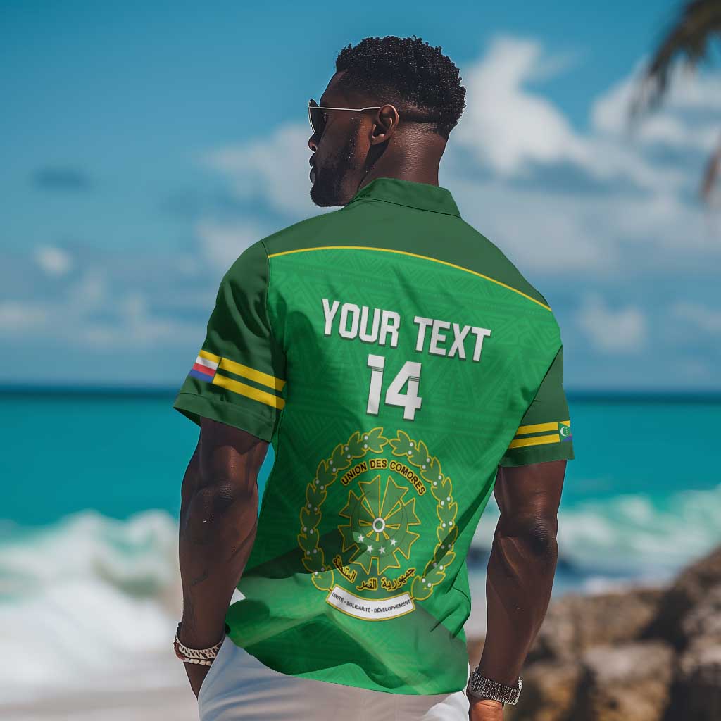 Custom Comoros Football Hawaiian Shirt Allez Les Coelacantes