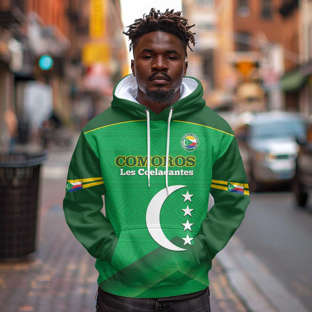 Custom Comoros Football Hoodie Allez Les Coelacantes