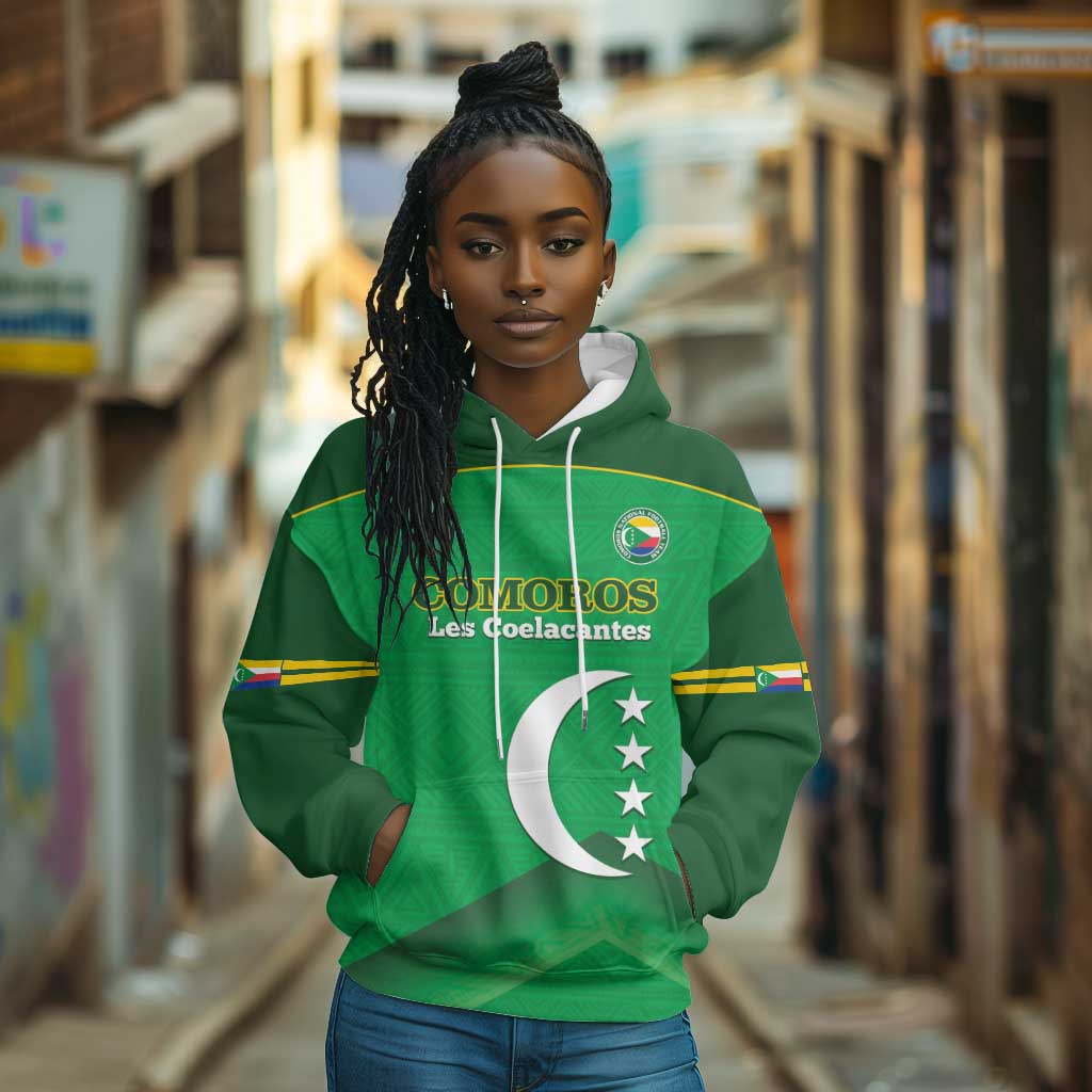 Custom Comoros Football Hoodie Allez Les Coelacantes