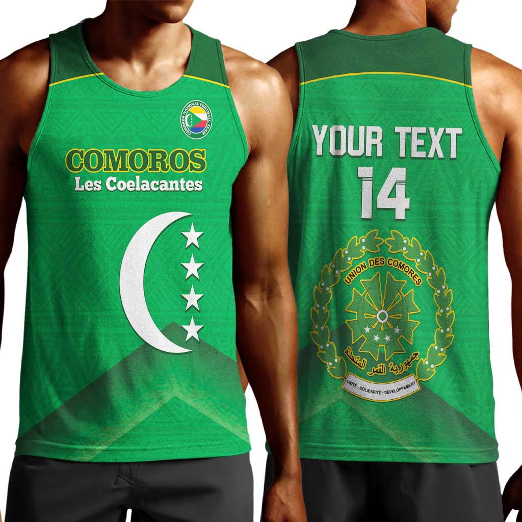Custom Comoros Football Men Tank Top Allez Les Coelacantes