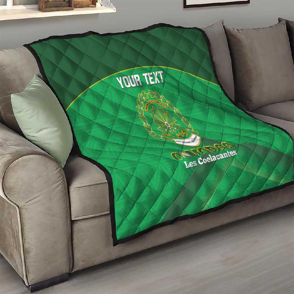 Custom Comoros Football Quilt Allez Les Coelacantes