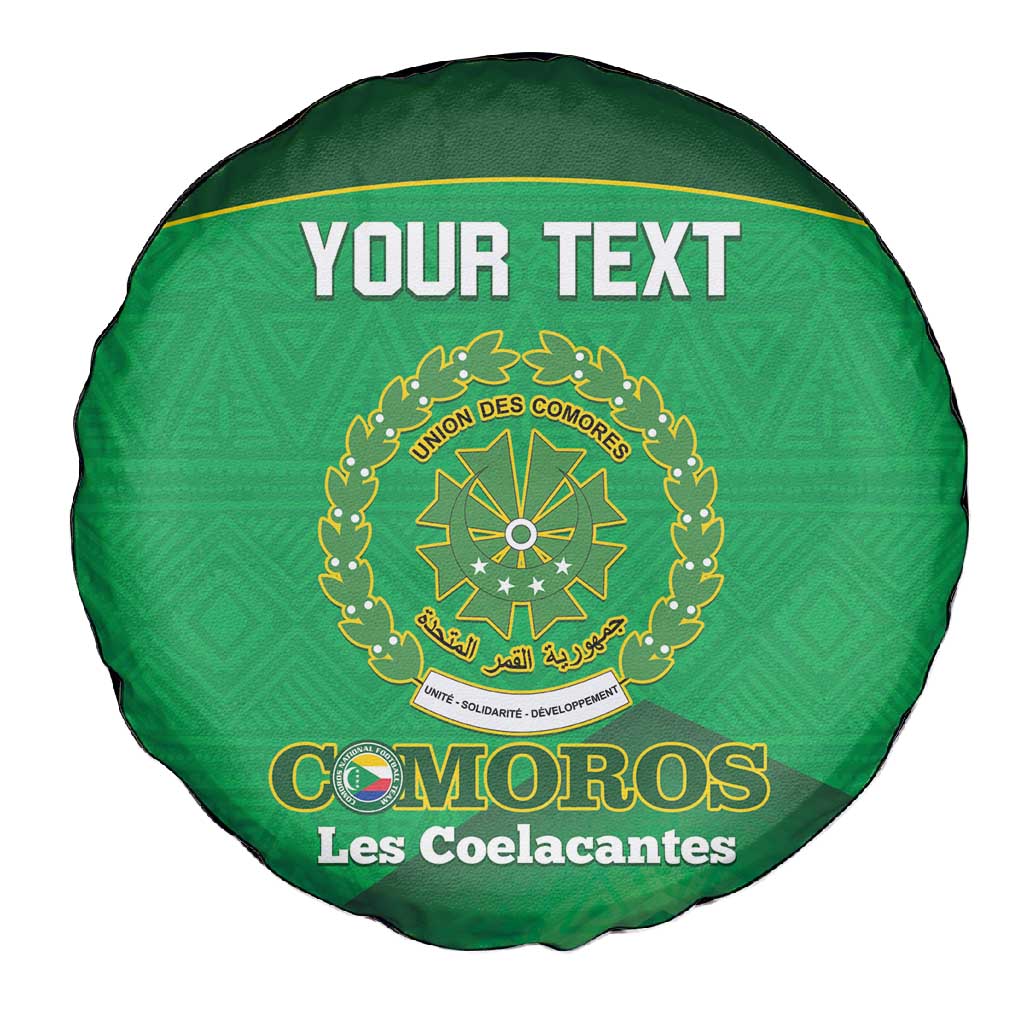 Custom Comoros Football Spare Tire Cover Allez Les Coelacantes