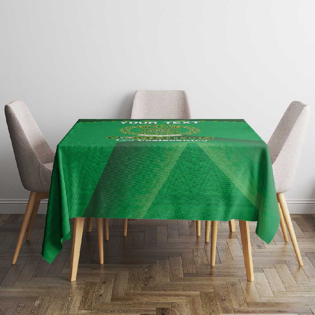 Custom Comoros Football Tablecloth Allez Les Coelacantes
