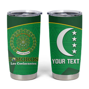 Custom Comoros Football Tumbler Cup Allez Les Coelacantes