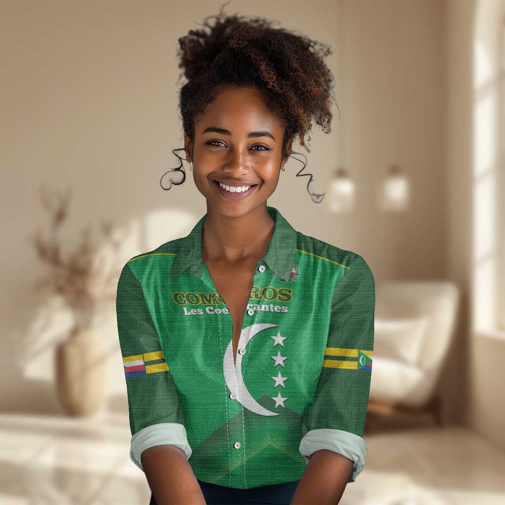 Custom Comoros Football Women Casual Shirt Allez Les Coelacantes LT14