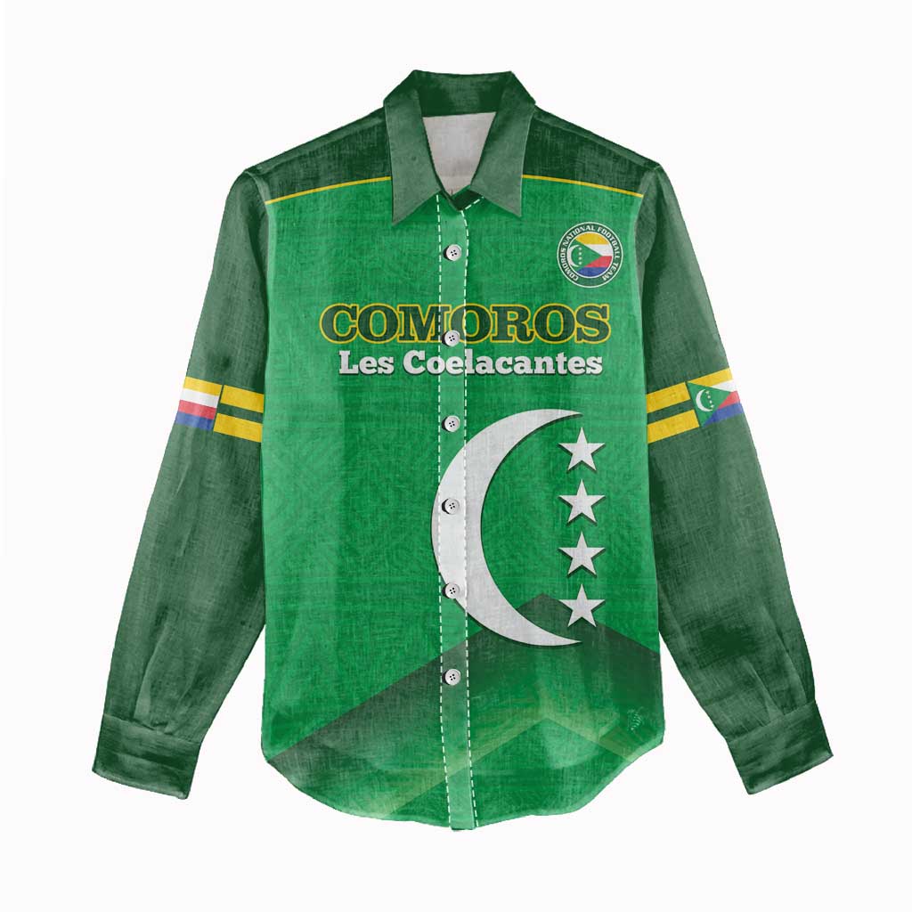 Custom Comoros Football Women Casual Shirt Allez Les Coelacantes LT14