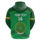 Custom Comoros Football Zip Hoodie Allez Les Coelacantes