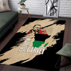 Marcus Garvey Day Area Rug UNIA Flag Mix African Map - African Pride