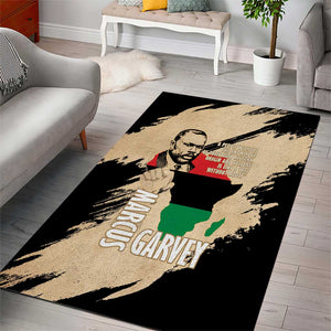 Marcus Garvey Day Area Rug UNIA Flag Mix African Map - African Pride