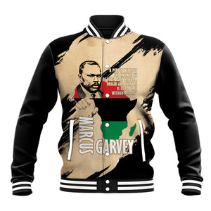 Marcus Garvey Day Baseball Jacket UNIA Flag Mix African Map - African Pride