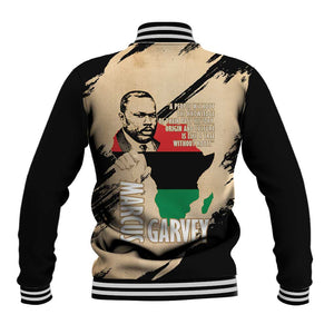 Marcus Garvey Day Baseball Jacket UNIA Flag Mix African Map - African Pride