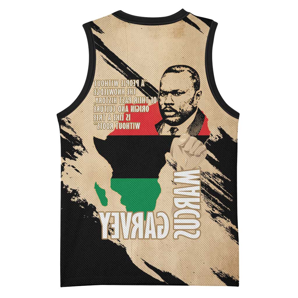Marcus Garvey Day Basketball Jersey UNIA Flag Mix African Map - African Pride