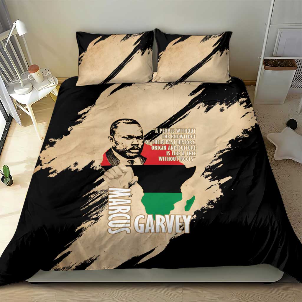 Marcus Garvey Day Bedding Set UNIA Flag Mix African Map - African Pride