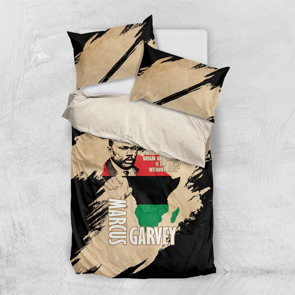 Marcus Garvey Day Bedding Set UNIA Flag Mix African Map - African Pride