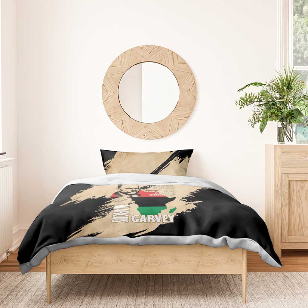 Marcus Garvey Day Bedding Set UNIA Flag Mix African Map - African Pride