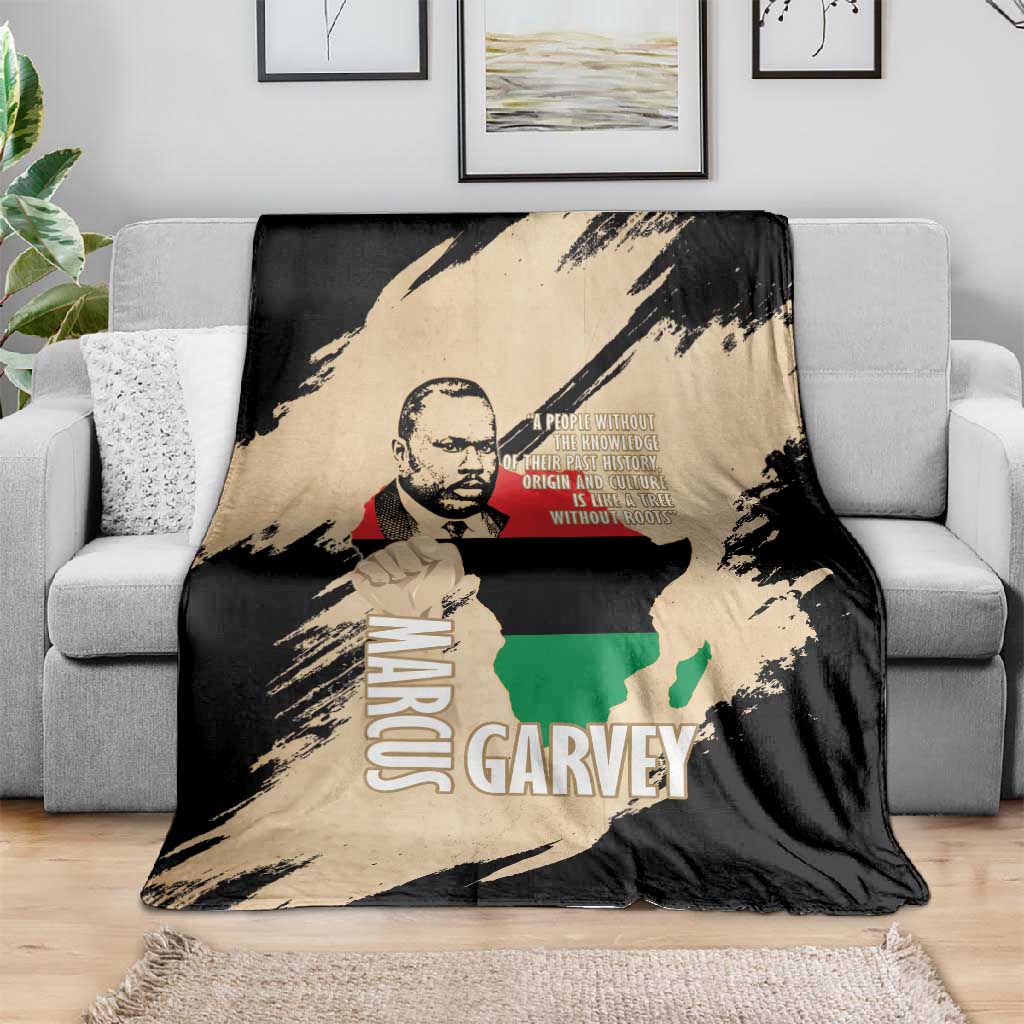 Marcus Garvey Day Blanket UNIA Flag Mix African Map - African Pride