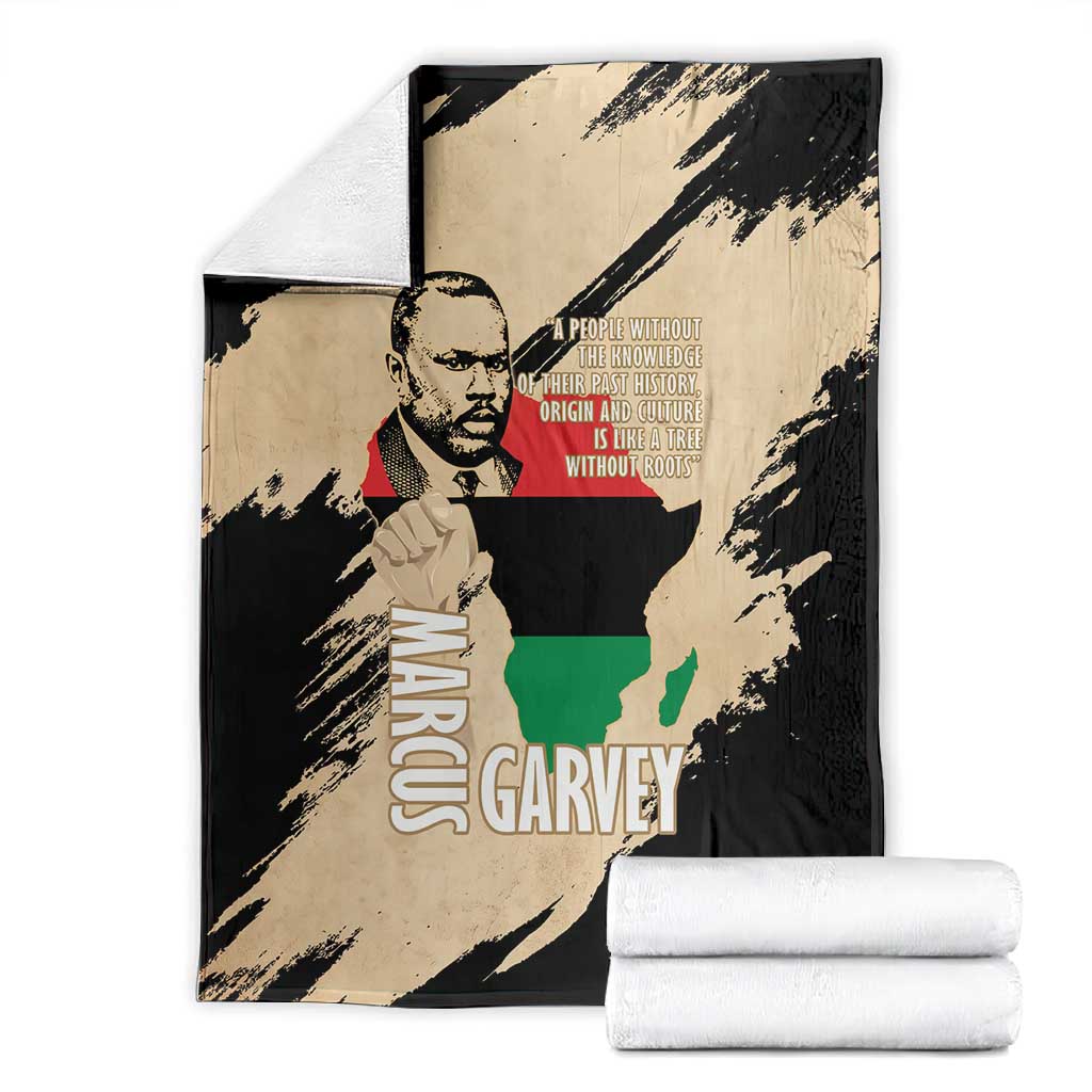 Marcus Garvey Day Blanket UNIA Flag Mix African Map - African Pride