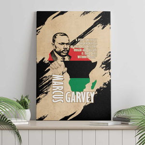 Marcus Garvey Day Canvas Wall Art UNIA Flag Mix African Map - African Pride