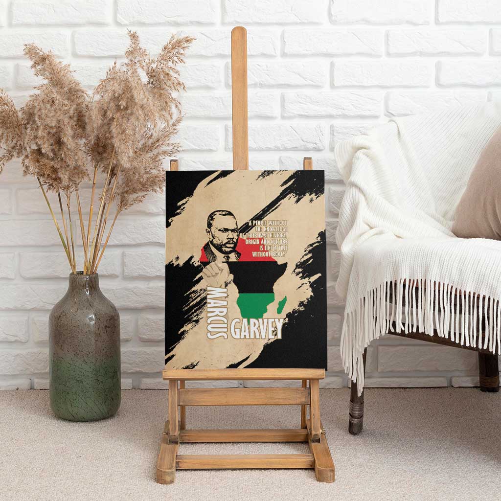 Marcus Garvey Day Canvas Wall Art UNIA Flag Mix African Map - African Pride