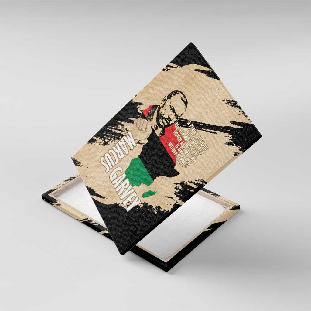 Marcus Garvey Day Canvas Wall Art UNIA Flag Mix African Map - African Pride