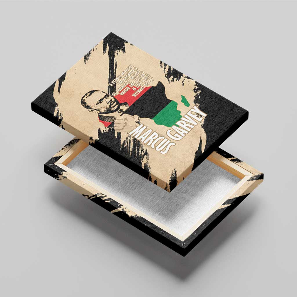 Marcus Garvey Day Canvas Wall Art UNIA Flag Mix African Map - African Pride