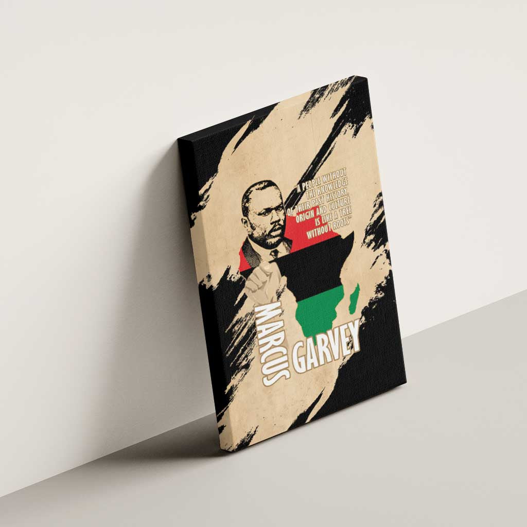 Marcus Garvey Day Canvas Wall Art UNIA Flag Mix African Map - African Pride