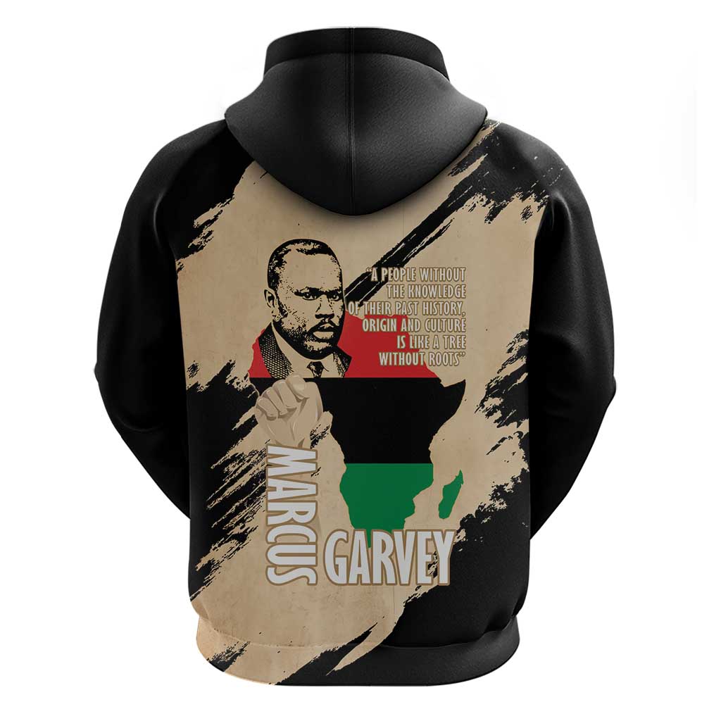 Marcus Garvey Day Hoodie UNIA Flag Mix African Map - African Pride