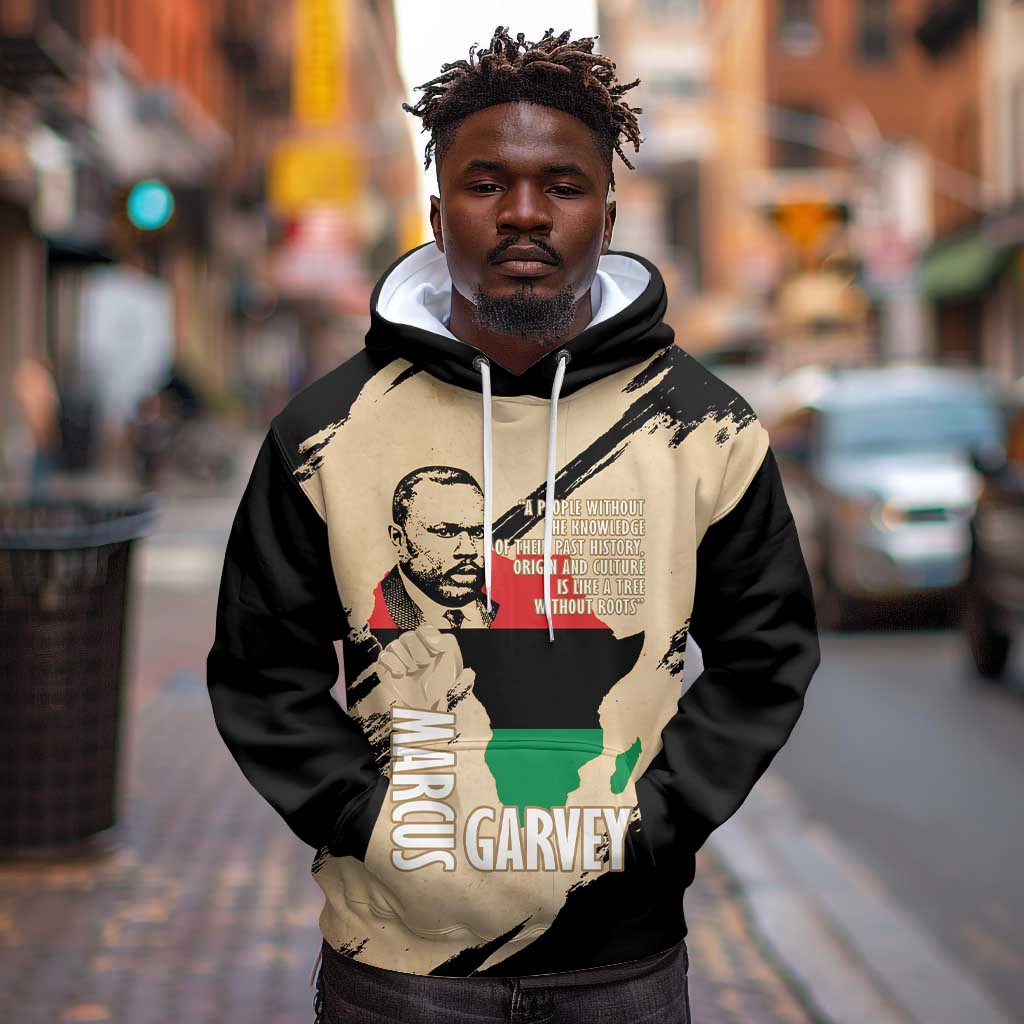 Marcus Garvey Day Hoodie UNIA Flag Mix African Map - African Pride