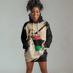 Marcus Garvey Day Hoodie Dress UNIA Flag Mix African Map - African Pride